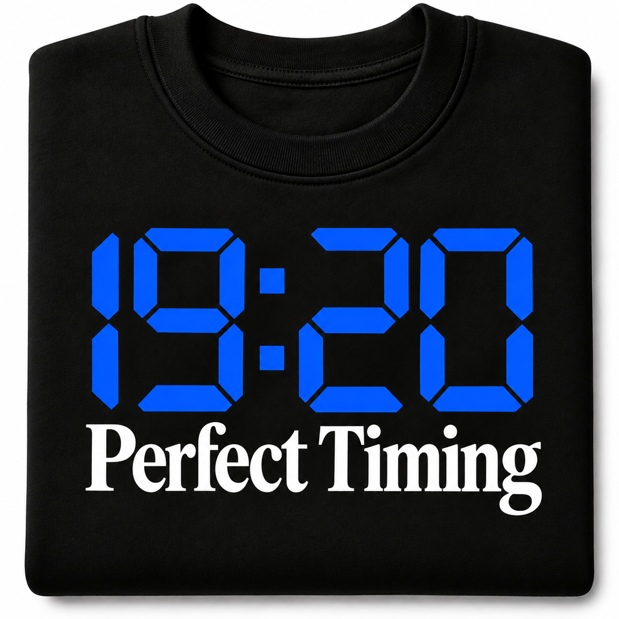 19:20 Perfect Timing Crewneck Blue and White Black