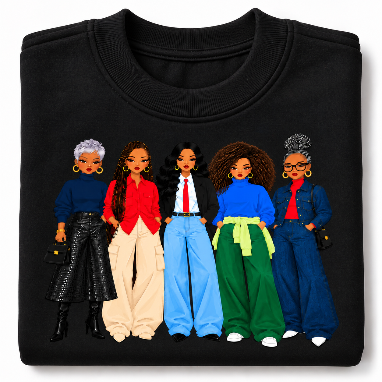 The Sisterhood Edit Crewneck Black